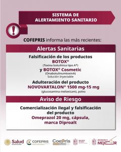 Cofepris advierte sobre la falsificación de los productos Botox®️ y Botox®️ Cosmetic