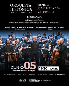 La Osidem alista velada musical con obras de Moncayo, Vanhal y Sibelius