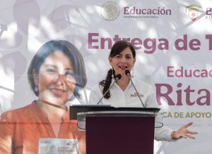 Beca Rita Cetina llega a más de 300 mil estudiantes de primaria: Gabriela Molina