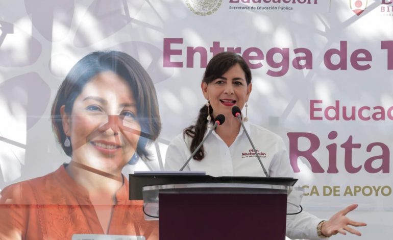 Beca Rita Cetina llega a más de 300 mil estudiantes de primaria: Gabriela Molina