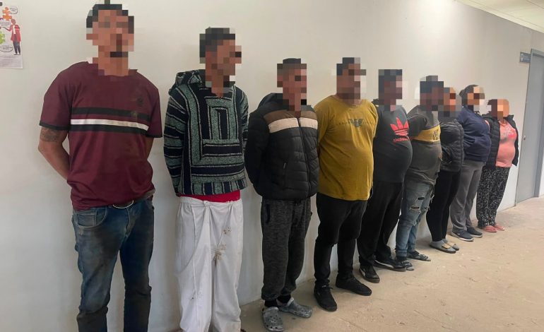 En operativo interinstitucional, SSP brinda apoyo a FGE para detener a 9 presuntos implicados en homicidio en Uruapan