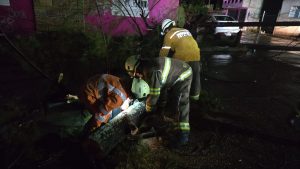 PC Estatal atiende afectaciones por tormenta eléctrica en Morelia.<br>