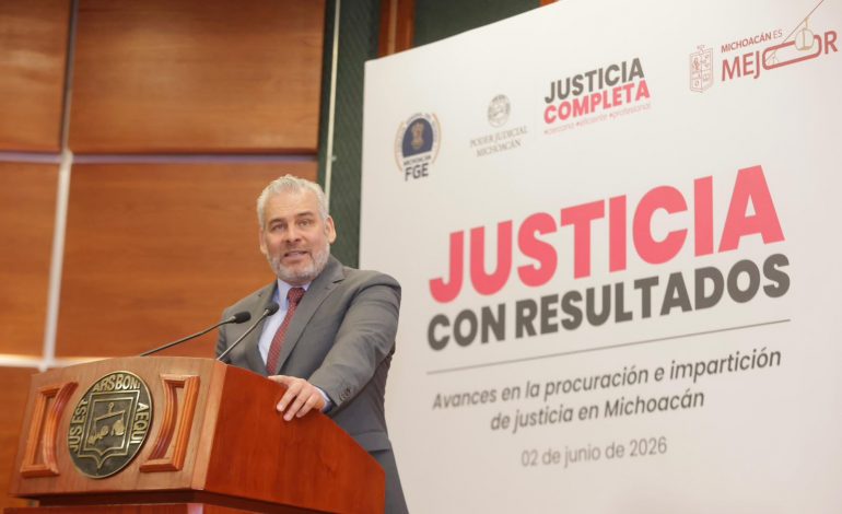 Ubica México Evalúa a Michoacán como líder nacional en el combate a la impunidad: Bedolla