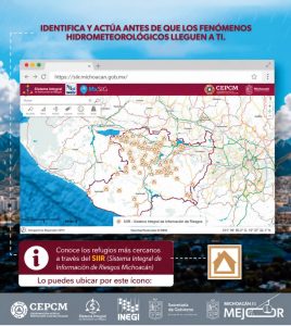 Michoacán listo para enfrentar lluvias y ciclones; Protección Civil cuenta con 256 refugios temporales.<br>
