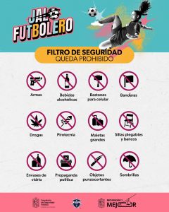 ¡Qué no te saquen la roja! Estos son los objetos que no podrás ingresar al Jalo Futbolero.