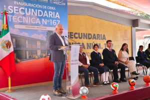 ¡Instalaciones dignas! Inaugura Bedolla Secundaria Técnica 167 en Pátzcuaro.