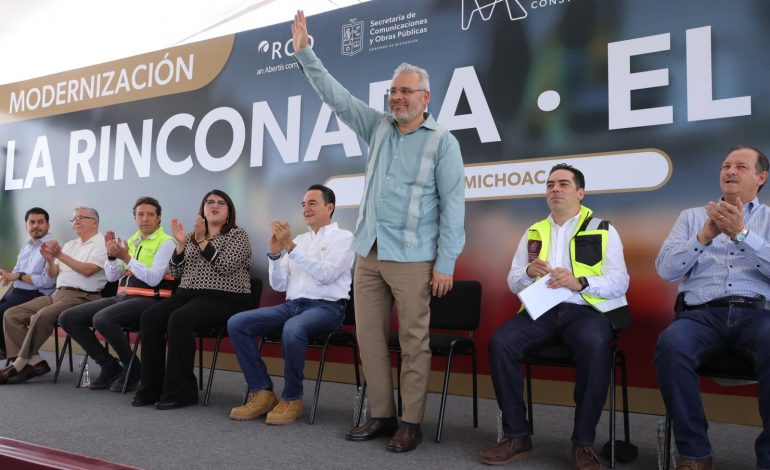 Hito de infraestructura en Zamora, arranca Bedolla construcción de primer paso elevado en La Rinconada.