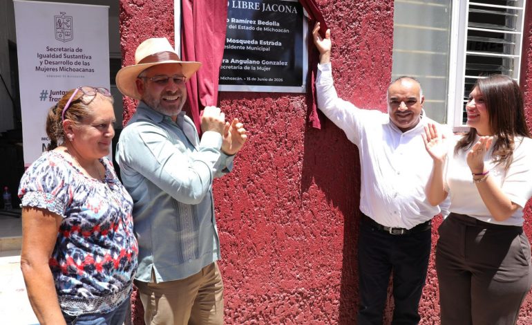 Inaugura Bedolla Centro LIBRE en Jacona para garantizar el desarrollo y protección de las mujeres.