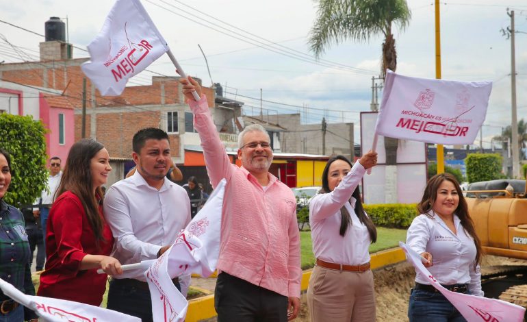 Impulsa Bedolla desarrollo y movilidad en Maravatío con rehabilitación del bulevar Leona Vicario.