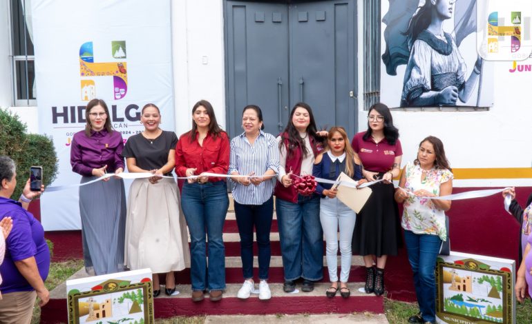 Jeovana Alcántar y Alejandra Anguiano encabezan inauguración del Centro Libre de Violencia en Ciudad Hidalgo.