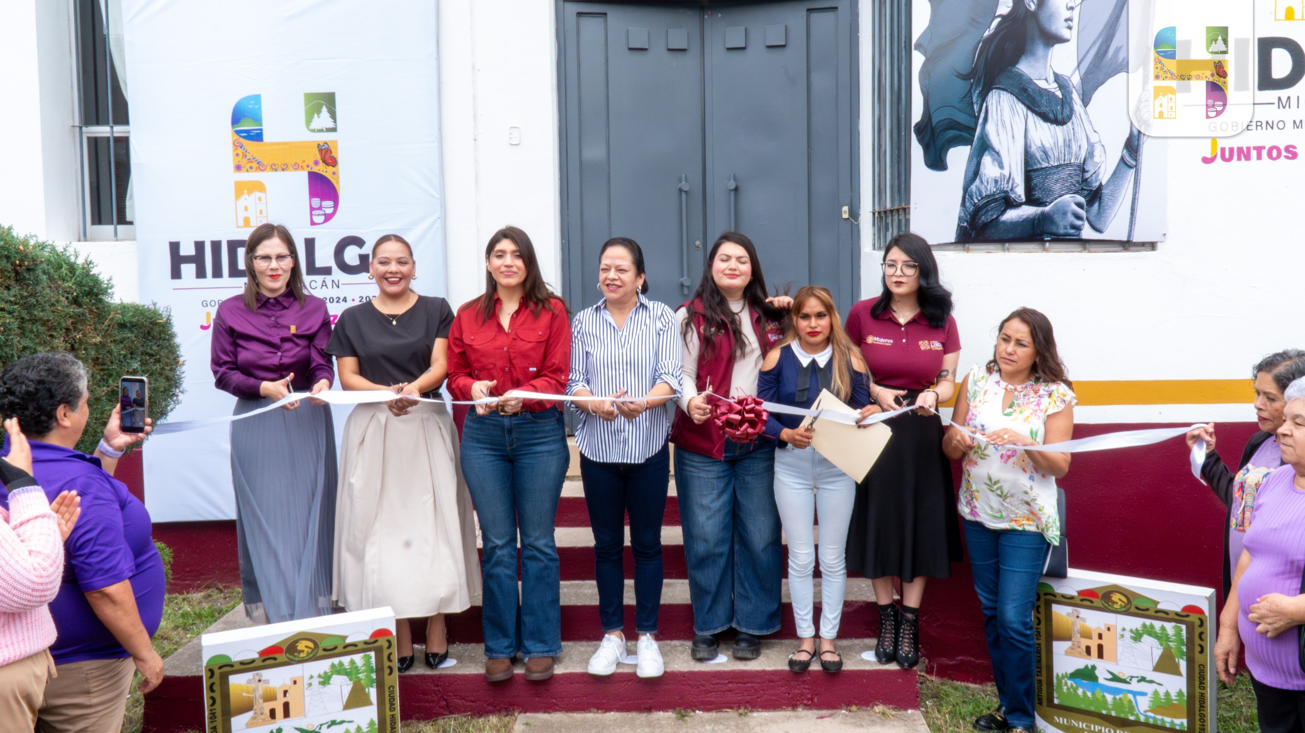 Jeovana Alcántar y Alejandra Anguiano encabezan inauguración del Centro Libre de Violencia en Ciudad Hidalgo.