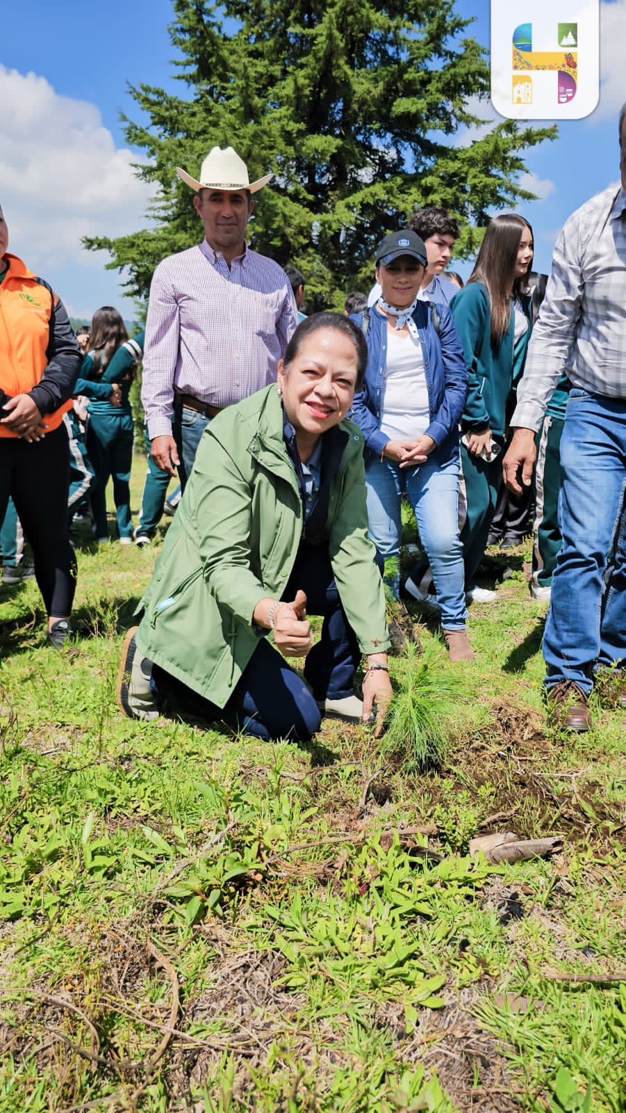 Jeovana Alcántar encabeza la siembra de 3,000 pinos en la Presa de Pucuato para restaurar zonas afectadas por incendios