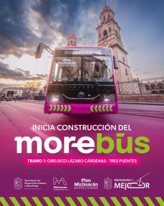 Inician obras del Morebús en la zona del Monumento a Lázaro Cárdenas.
<br>