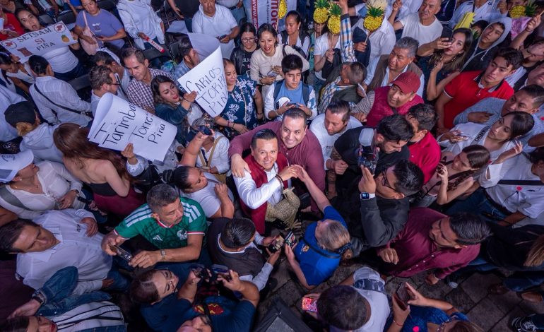 Carlos Torres Piña encabeza en Morelia asamblea masiva en defensa de la soberanía nacional
