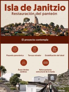 Reforzarán panteón de Janitzio con obras de infraestructura rumbo a la Noche de Muertos