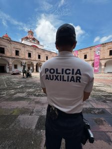 Policía Auxiliar mantiene vigilancia en centros turísticos y culturales de Michoacán