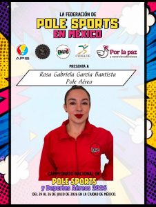 Rosa Gabriela Garcia Bautista participa en Campeonato Nacional de Pole Sports 2026