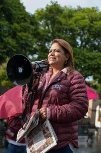 Intensifica Fabiola Alanís el trabajo territorial de Morena en Uruapan y difunde beneficios de la 4T a las familias