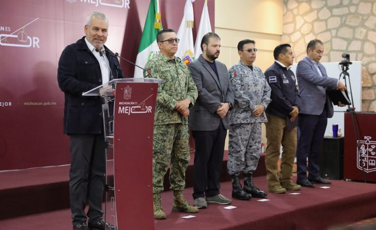 Michoacán registra reducción histórica del 72 % en homicidios dolosos: Bedolla