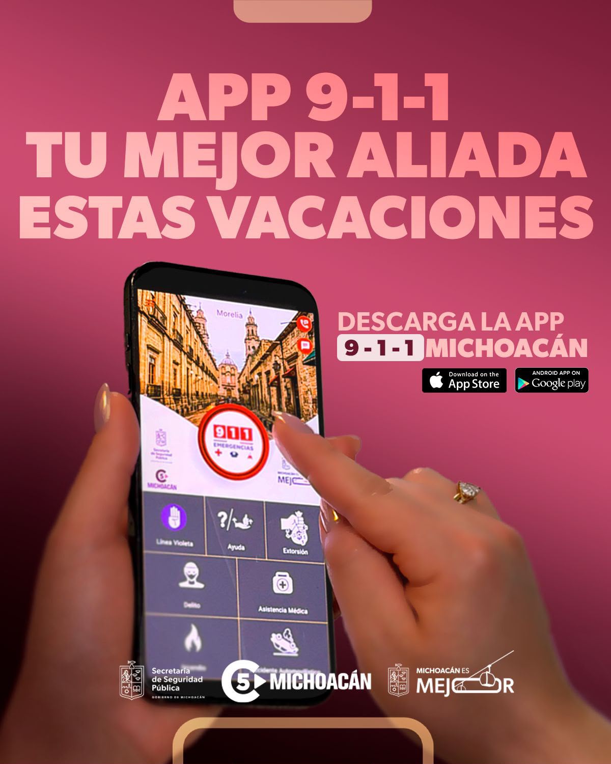 Viaja seguro este verano, descarga la app 911 Michoacán antes de salir a carretera