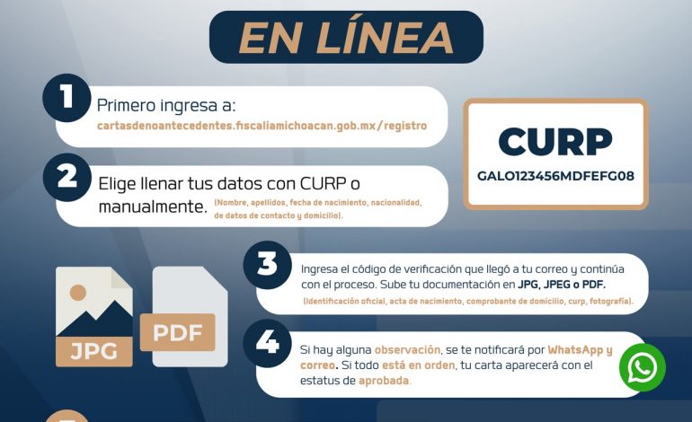 Fiscalía de Michoacán moderniza el servicio de Cartas en Línea con una plataforma 100 % digital
