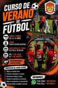 El centro formativo de fútbol guepardos realizará curso de verano