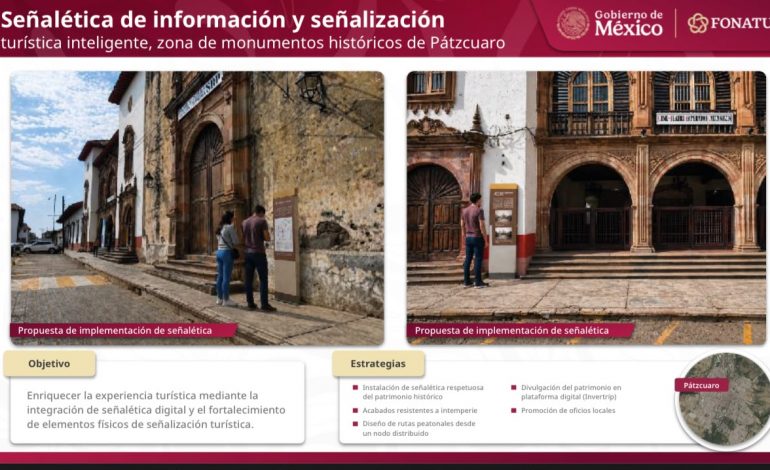 Se fortalece la experiencia turística en Pátzcuaro con señalética inteligente