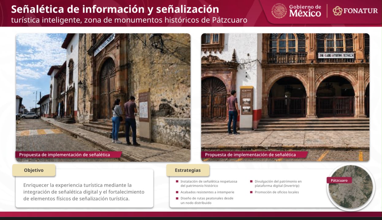 Se fortalece la experiencia turística en Pátzcuaro con señalética inteligente