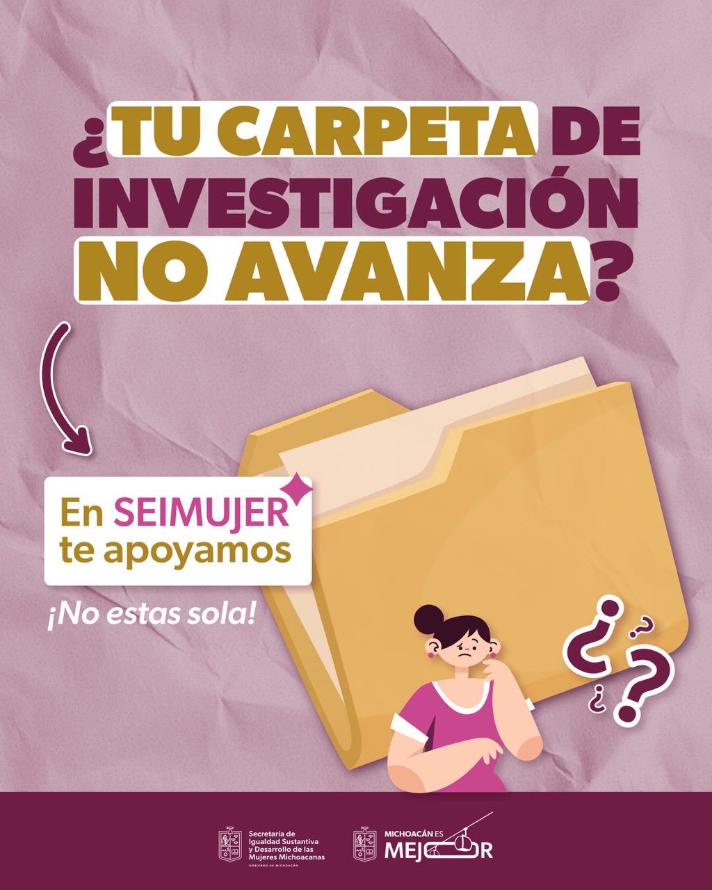 Seimujer brinda acompañamiento jurídico gratuito a mujeres víctimas de violencia