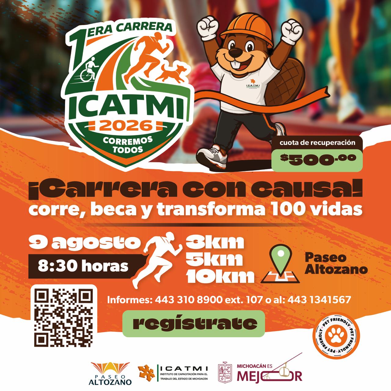 Icatmi invita a carrera con causa para otorgar becas a personas en situación de vulnerabilidad