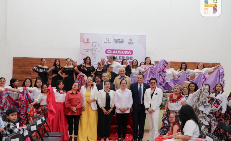 Jeovana Alcántar clausura taller de corte y confección que impulsa el autoempleo de 43 mujeres en Hidalgo