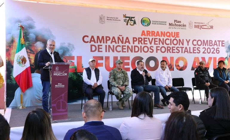 Michoacán redujo más del 60% la superficie afectada por incendios forestales: Bedolla