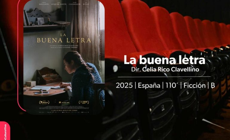 Cine español llega este jueves a la Casa Natal de Morelos con “La buena letra”