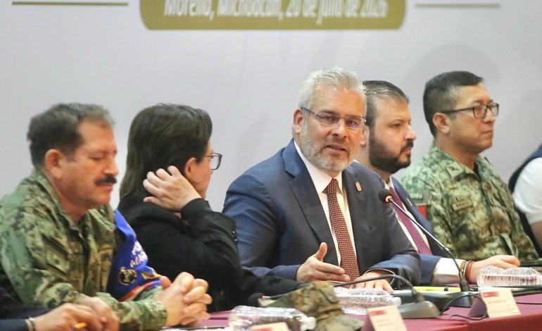 Instalan Puesto de Comando Interinstitucional en Michoacán para intensificar prevención por lluvias.