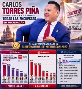 Carlos Torres Piña, el aspirante mejor posicionado en la contienda interna de Morena.<br>