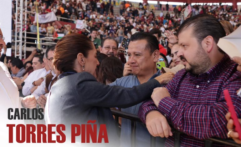 Cifras avaladas por Sheinbaum y Harfuch posicionan a Carlos Torres Piña al frente en Michoacán.