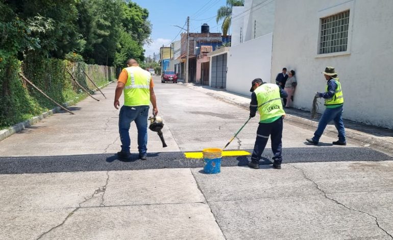 Gobierno de Morelia atiende solicitudes ciudadanas con balizamiento de reductores de velocidad