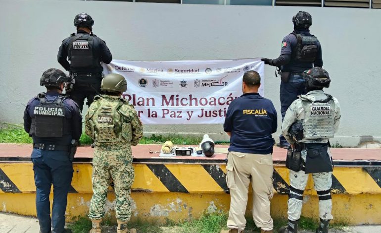 Aseguran SSP y fuerzas federales 12 cámaras parásitas en Apatzingán