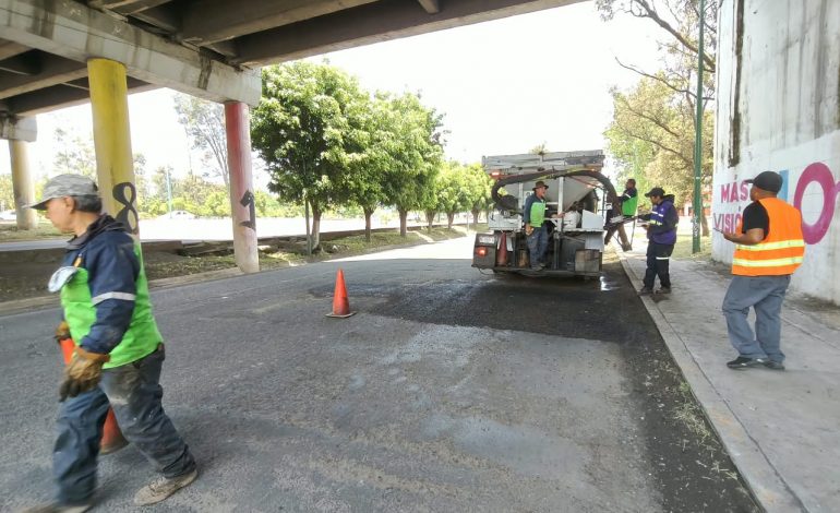 Gobierno de Morelia da mantenimiento al Periférico en zona de Terminal de Autobuses