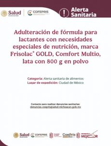 Alerta Cofepris sobre comercialización de lotes adulterados de la fórmula infantil