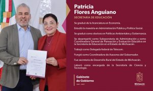 Nombra Bedolla a Patricia Flores como nueva secretaria de Educación