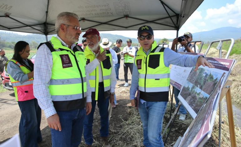 Intervención en el dren Itzícuaro mitigará inundaciones al Poniente de Morelia: Bedolla
