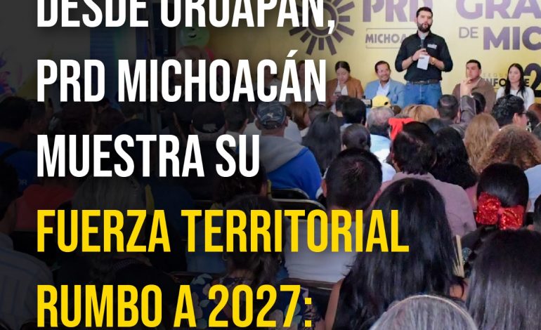 Desde Uruapan, PRD Michoacán muestra su fuerza territorial rumbo a 2027: Octavio Ocampo