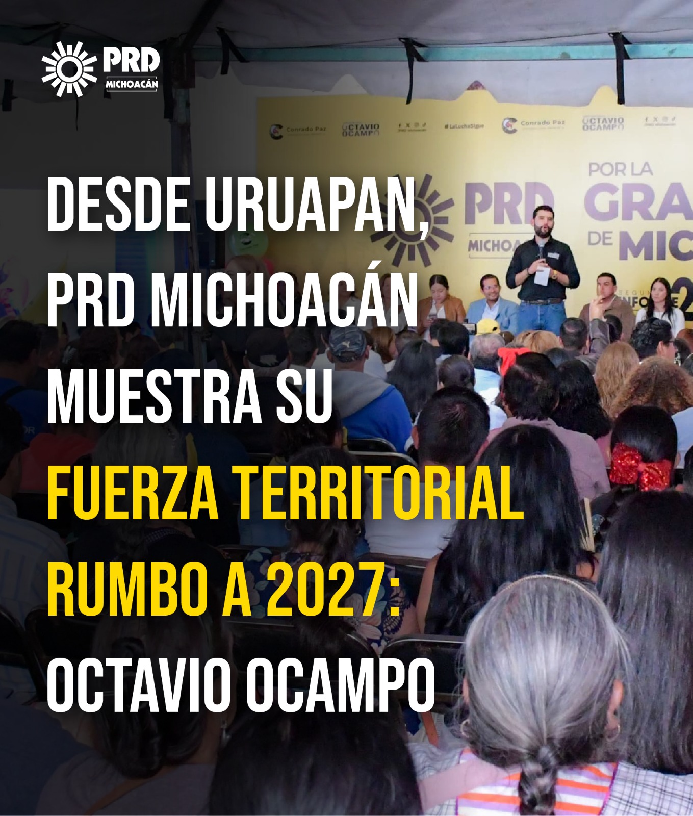 Desde Uruapan, PRD Michoacán muestra su fuerza territorial rumbo a 2027: Octavio Ocampo