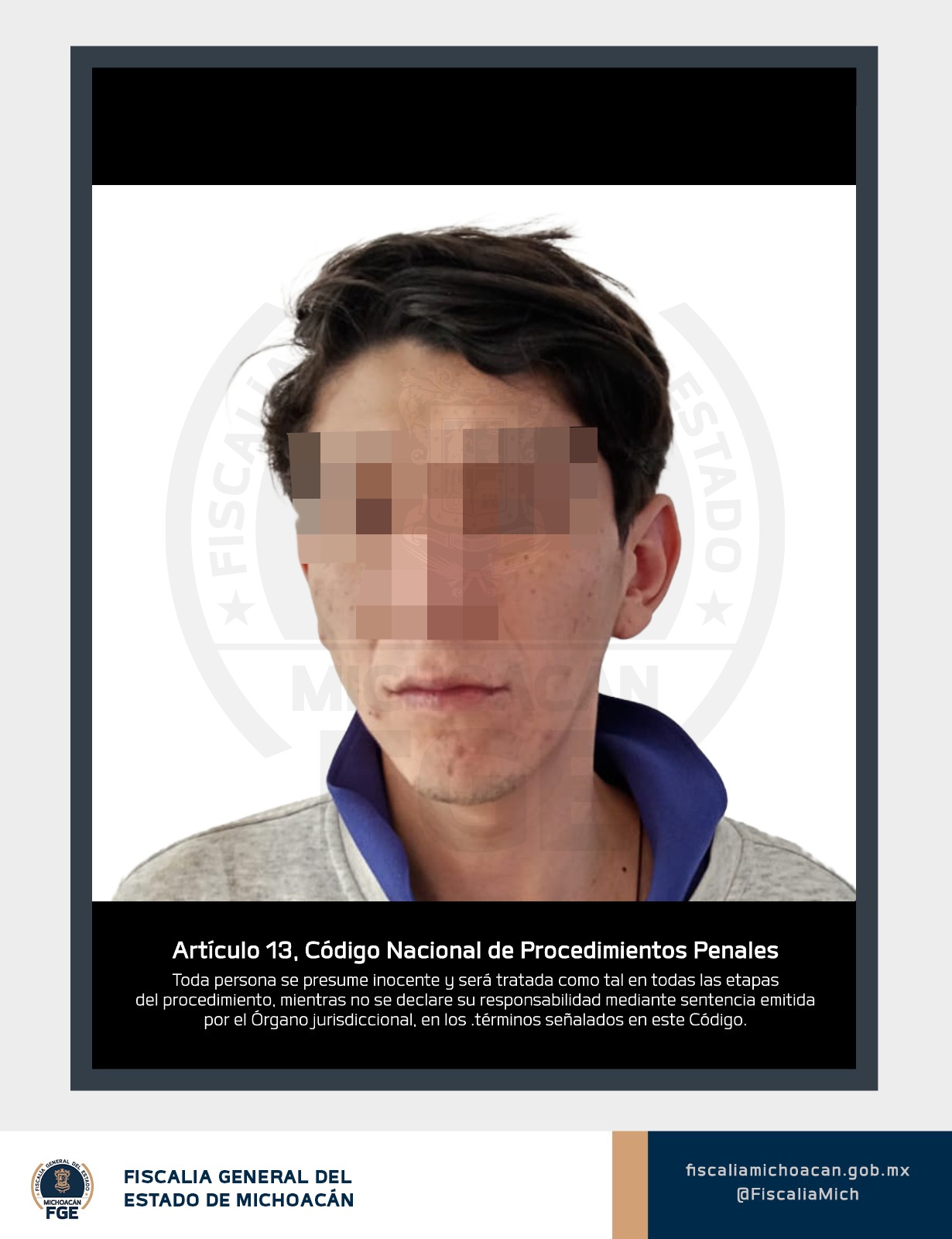 Obtiene FGE vinculación a proceso contra El Boiter, presunto responsable del homicidio de una mujer, en Zamora