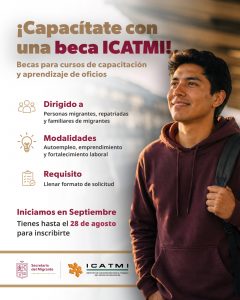 Semigrante ofrece becas completas para aprender oficios en Icatmi
