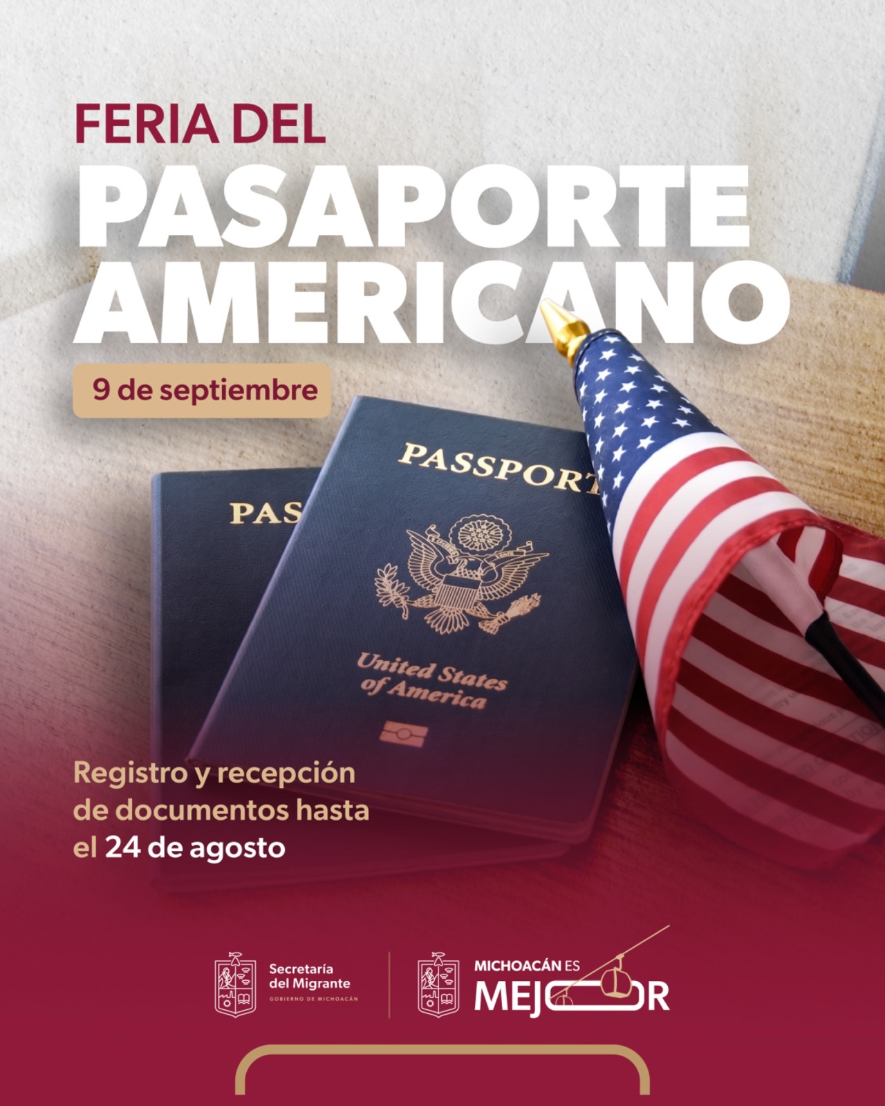 Convoca Semigrante a la Feria del Pasaporte Estadounidense 2026