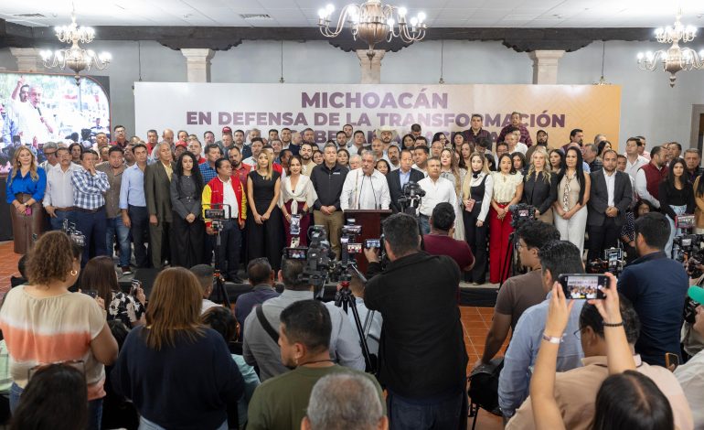 Da Morón muestra de poder; destaca haber fortalecido a la 4T en Michoacán