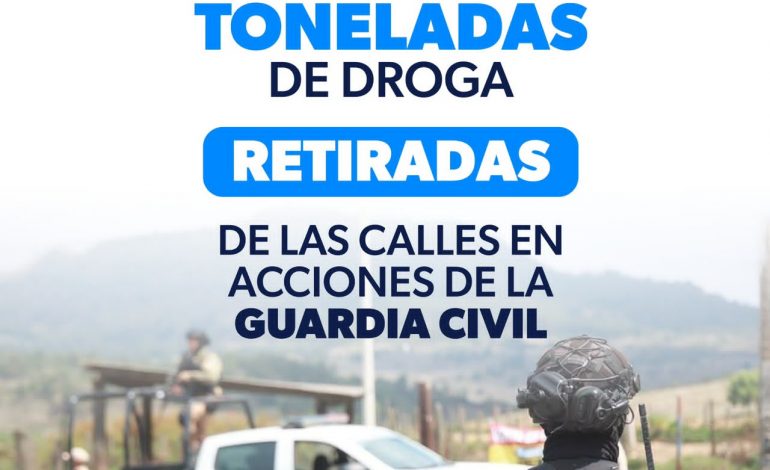 SSP asegura 10 toneladas de droga en 8 meses.