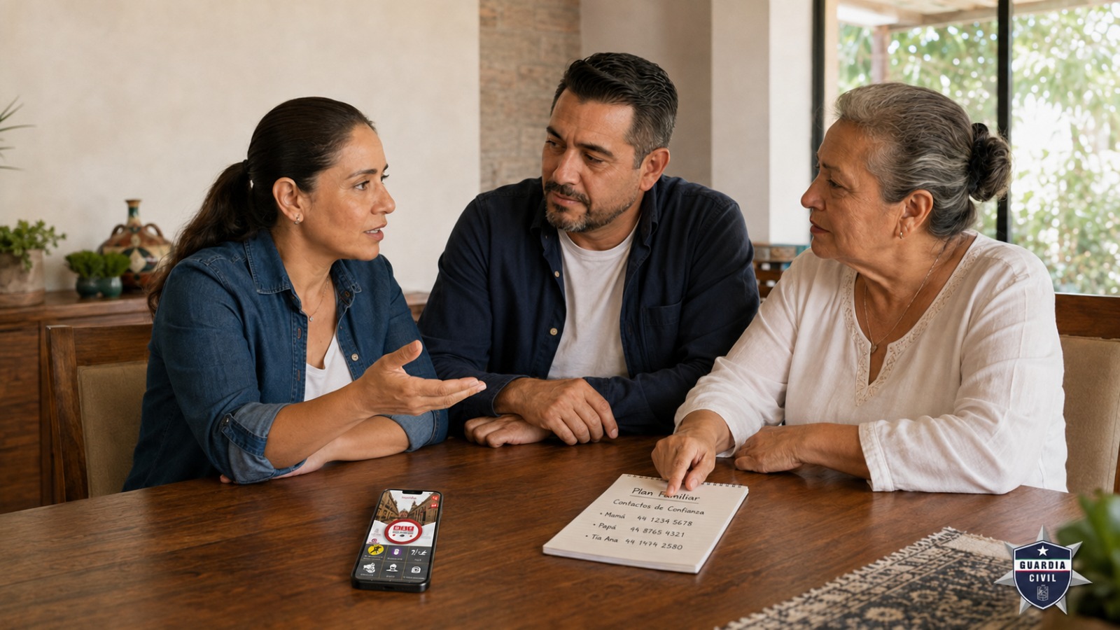 Conversa con tus seres queridos sobre cómo actuar ante una posible extorsión.